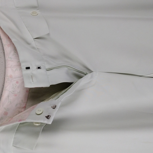 Tailor B. Moss Vintage Cream Flat Front Mid Rise Straight Leg Casual Dress Pant - Picture 4 of 11